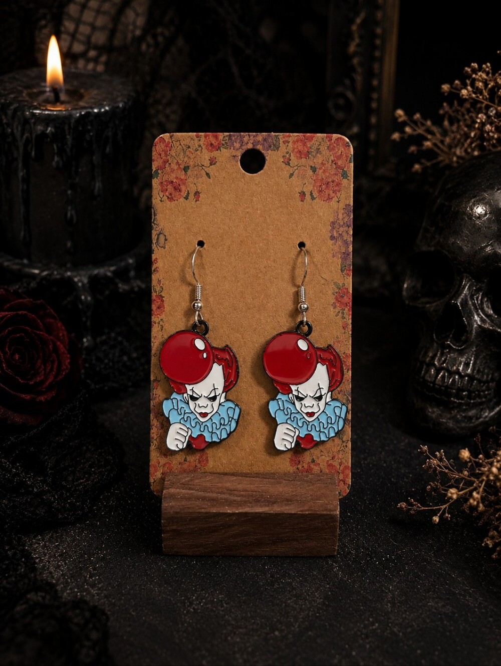 Pennywise Clown‎ Women's Halloween Spooky Fashion Earrings